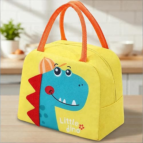Miniatura 9 de Bolsa de almuerzo aislante con asa, bolsa de almuerzo reutilizable, bolsa estilo bento, estuche para almuerzo con bolsillo para pícnic, trabajo,