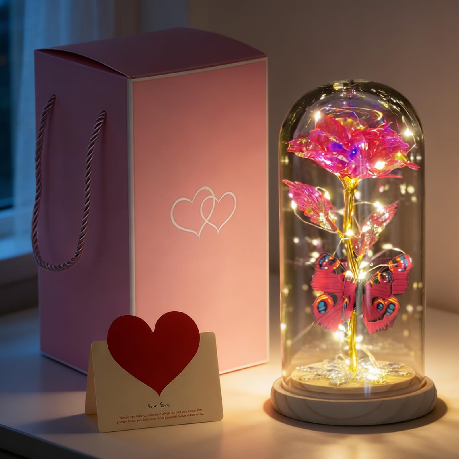 AWSOLAR Red Eternal Rose in Glass, Gifts for Women, Mother Day, Anniversary and Valentine Day โ image 1