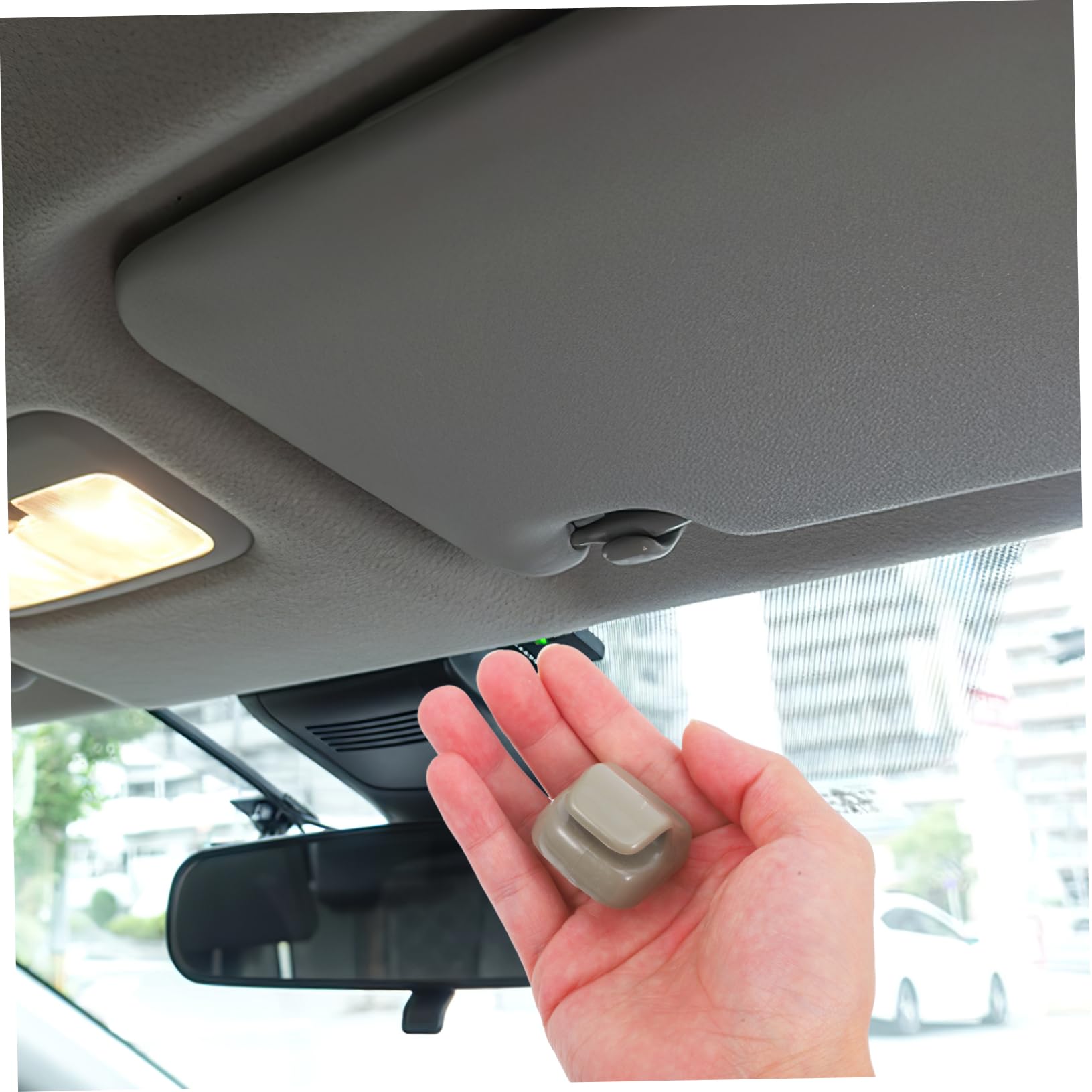 ◉ アクセサリー クリップオン サンバイザー 旧車 ビンテージ レトロ ブルー Amazon | GARVALON 室内サンバイザークリップ PP製 バイザークリップ