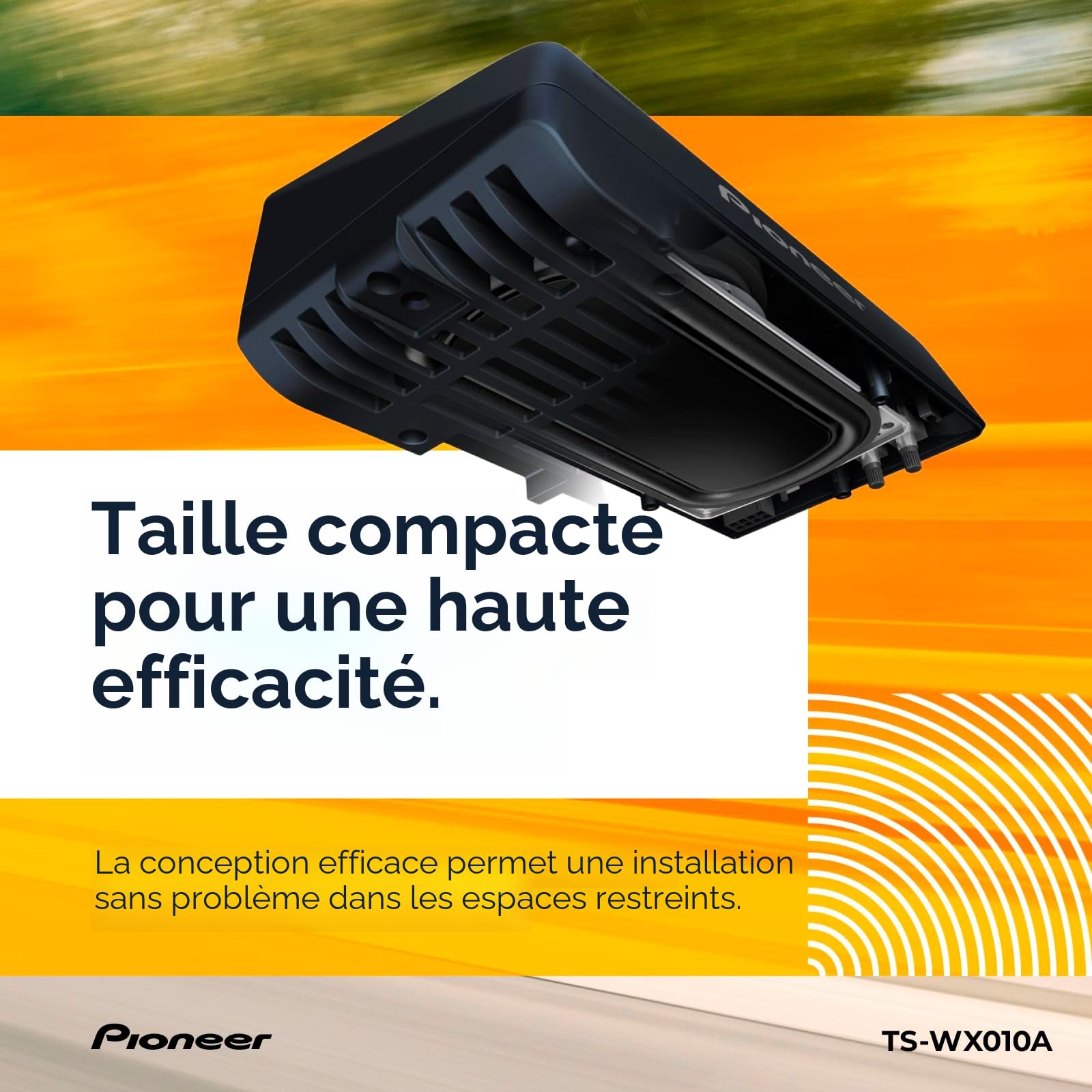 PIONEER TS-WX130DA - AKTIV-Untersitzsubwoofer INKL. Endstufe - CarHifi Aktivwoofer Aktivbass