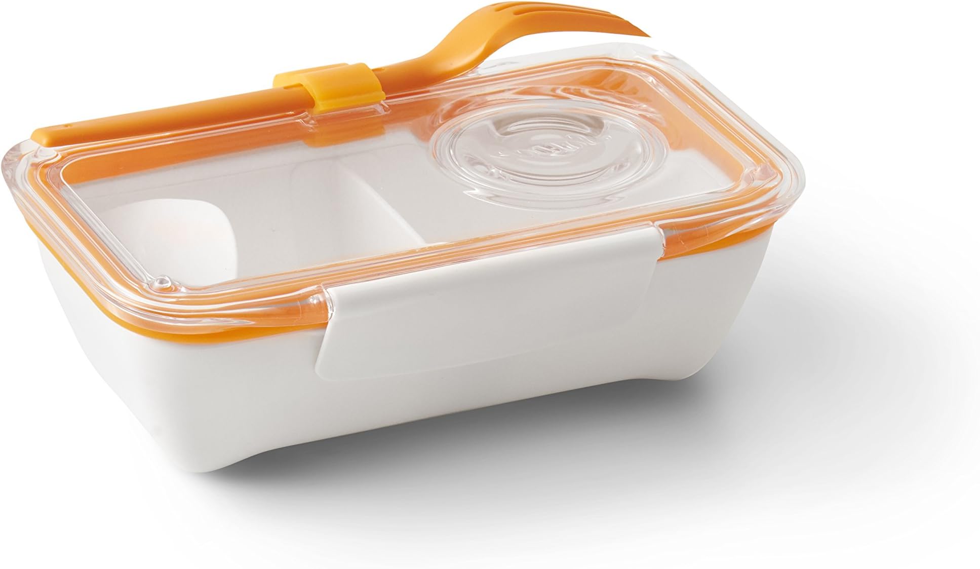 Black+Blum Bento Lunch Box | Secure Leak Proof Meal Prep Container with Compartments BPA Free Food Carrier for Lunch on The Go, Microwave Safe, Orange