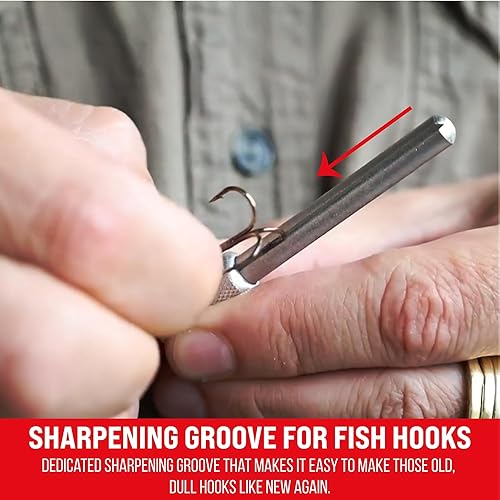 Miniatura 5 de Afilador de cuchillos con filo ondulado Fino Edge - Barra de afilado de diamante retráctil - Afilador de cuchillos de diamante ultra portátil - Mini