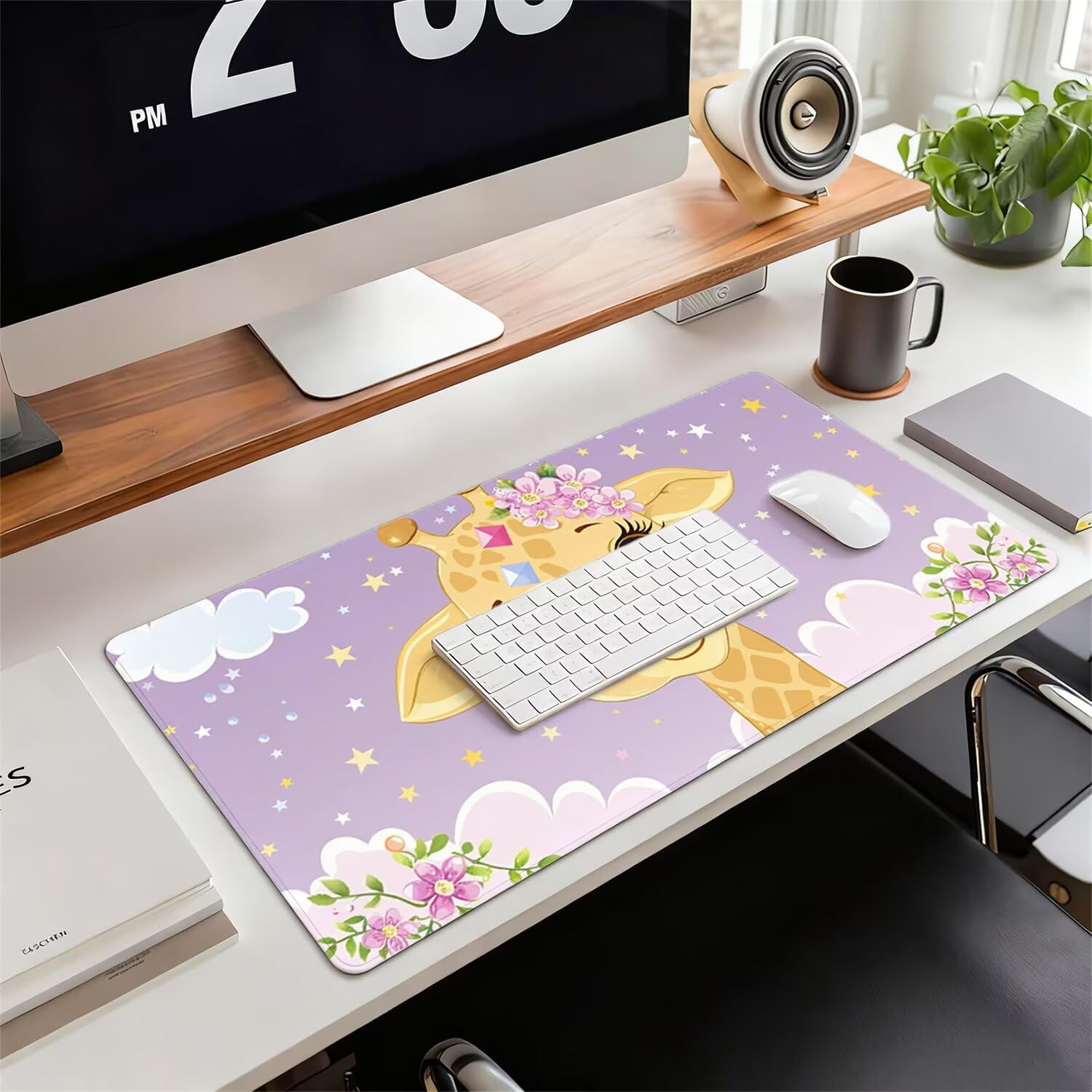 Podkładka pod mysz XXL biała 1200 x 600 x 3 mm antypoślizgowa gumowa podkładka pod mysz dla graczy kreskówka dokładność kompatybilna z wszystkimi myszami, miękka powłoka wodoodporna ochrona biurowa do