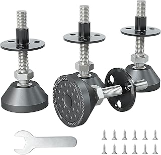 Heavy Duty Furniture Levelers - Dual Thread Design with Nut Kit - Adjustable Feet for Tables, Cabinets, Chairs, Workbench, Sofa - Supports 1420LBs - 4 Packs