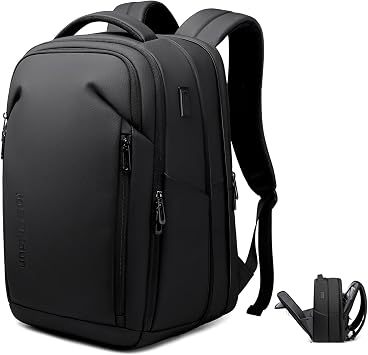 Expandable Business Travel Backpack for Men, Black