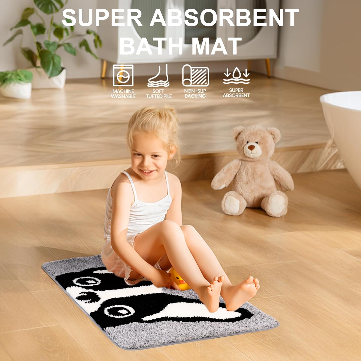 Dog Bath Mat, Cute French Bulldog Bathroom Rug - Soft Area Rug, Absorbent, Non-Slip, Machine Washable, Ideal for Dog Lover, Airbnb Decor, 19.7"x31.5"&15.7"x23.6" (19.7"x31.5" (50x80cm))
