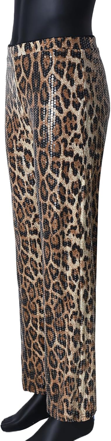 Women Long Straight Pants Casual Elastic Waist Sequins Cute Women's Trouser Comfy Bottoms - Image 5