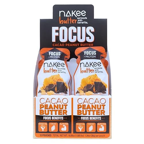 Nakee Butter iQ  Paquetes de mantequilla de maní de mantequilla de nuez Keto  Fuente orgánica natural de alta grasa y proteínas aperitivos bajos en