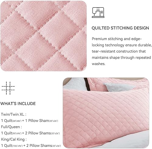 Vista 217 de SunStyle Home - Juego de colcha de cama de microfibra, ligero y suave, reversible, patrón de colcha, colchas para todas las estaciones. 01 - Verde