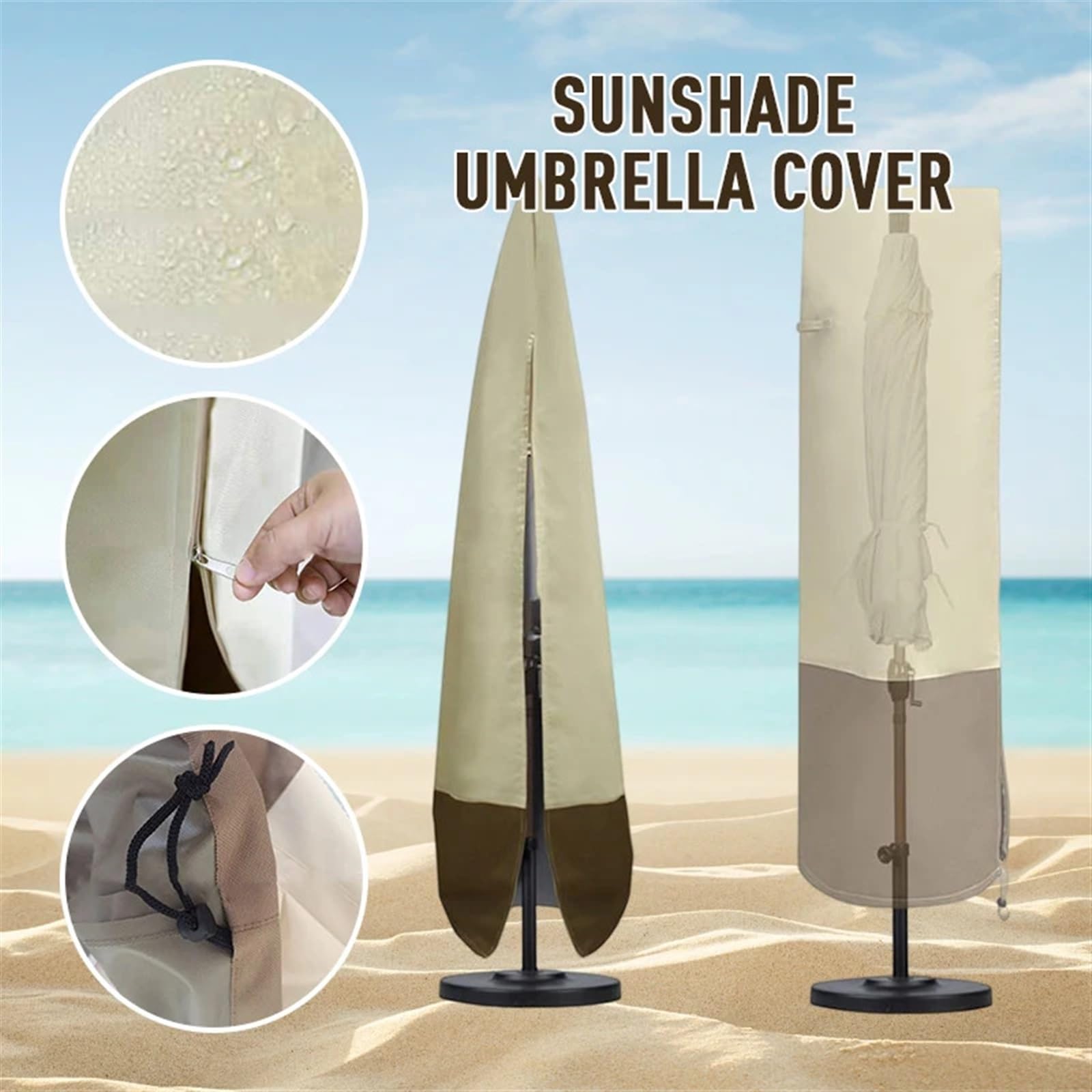Housse de Parasol Housse de Parasol Banane Housse de Parasol de Jardin Housse de Parasol déporté pour Parasol Déporté(190x55x60cm)