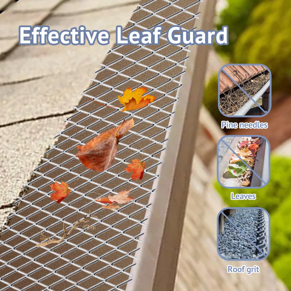 Protección de canalón de filtro de hoja de aluminio, protectores de canalón de filtro de hojas, pantalla de bajante de canalón, rollo de protección de aluminio, protección de canalón de filtro de