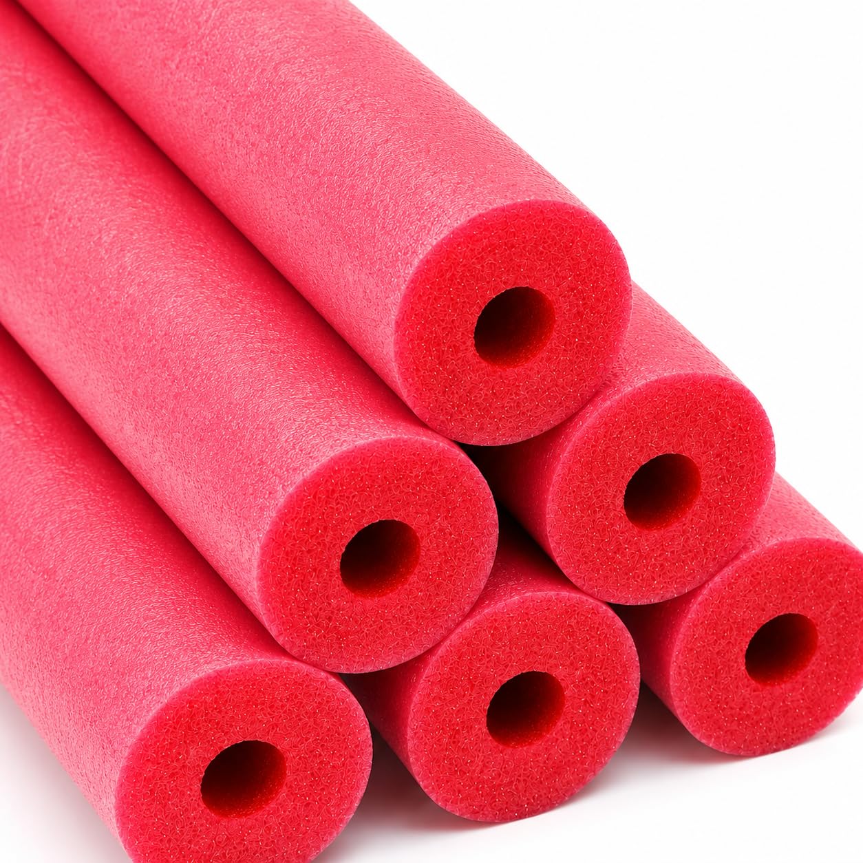 Photo 1 of Chochkees Pool Noodles, 12-Pack, Red, 52" L x 2.5" Dia