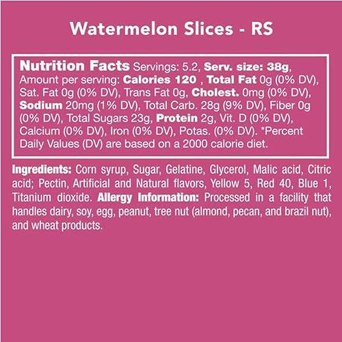 Miniatura 2 de Candy Club Gomitas gourmet de sandía en rodajas de sandía, sin gluten, dulces y agridulces para regalos, fiestas, aperitivos, bufés de dulces, etc.