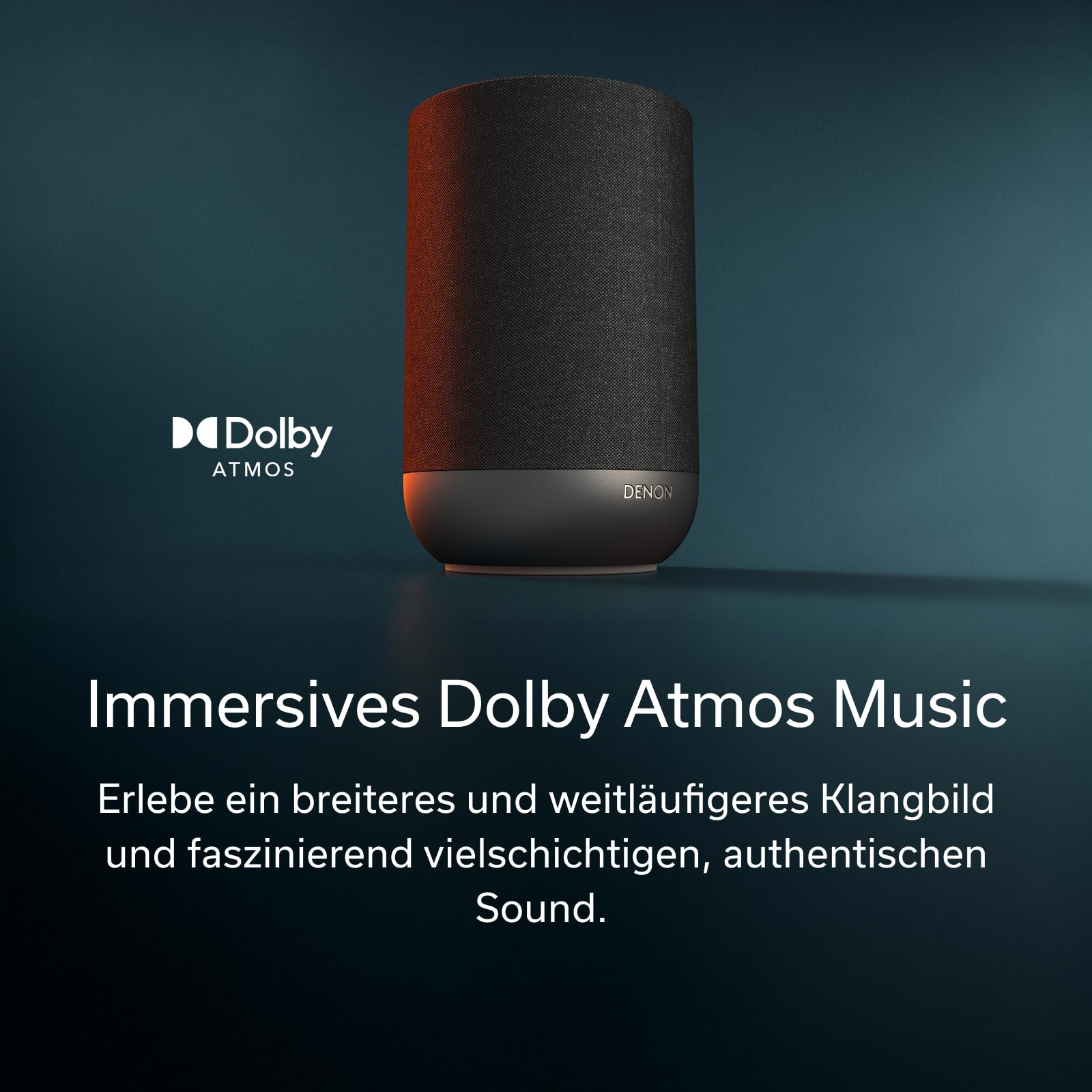 Denon Home 200 Bluetooth Lautsprecher mit HEOS, Dolby Atmos Music, Musikbox Kabellos, Hi-Res Audio, 8 Treiber Array, Stereopaar-Funktion, WLAN, AirPlay 2, Premium Sound & Multiroom - Schwarz