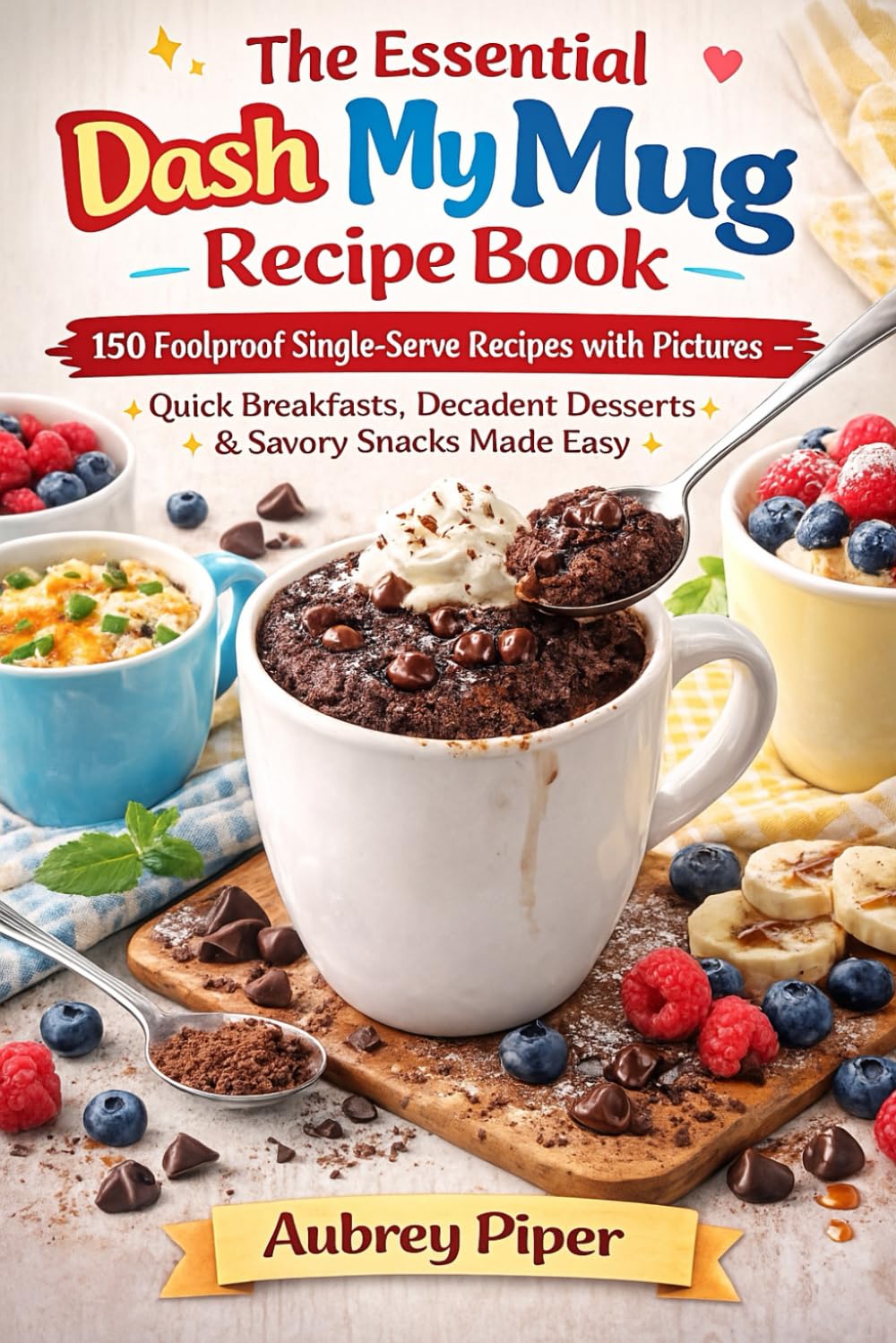 DASH MY MUG RECIPE COOK BOOK: Single-Serve Recipes with Pictures–Quick Breakfasts, Desserts & Savory Snacks Made Easy.