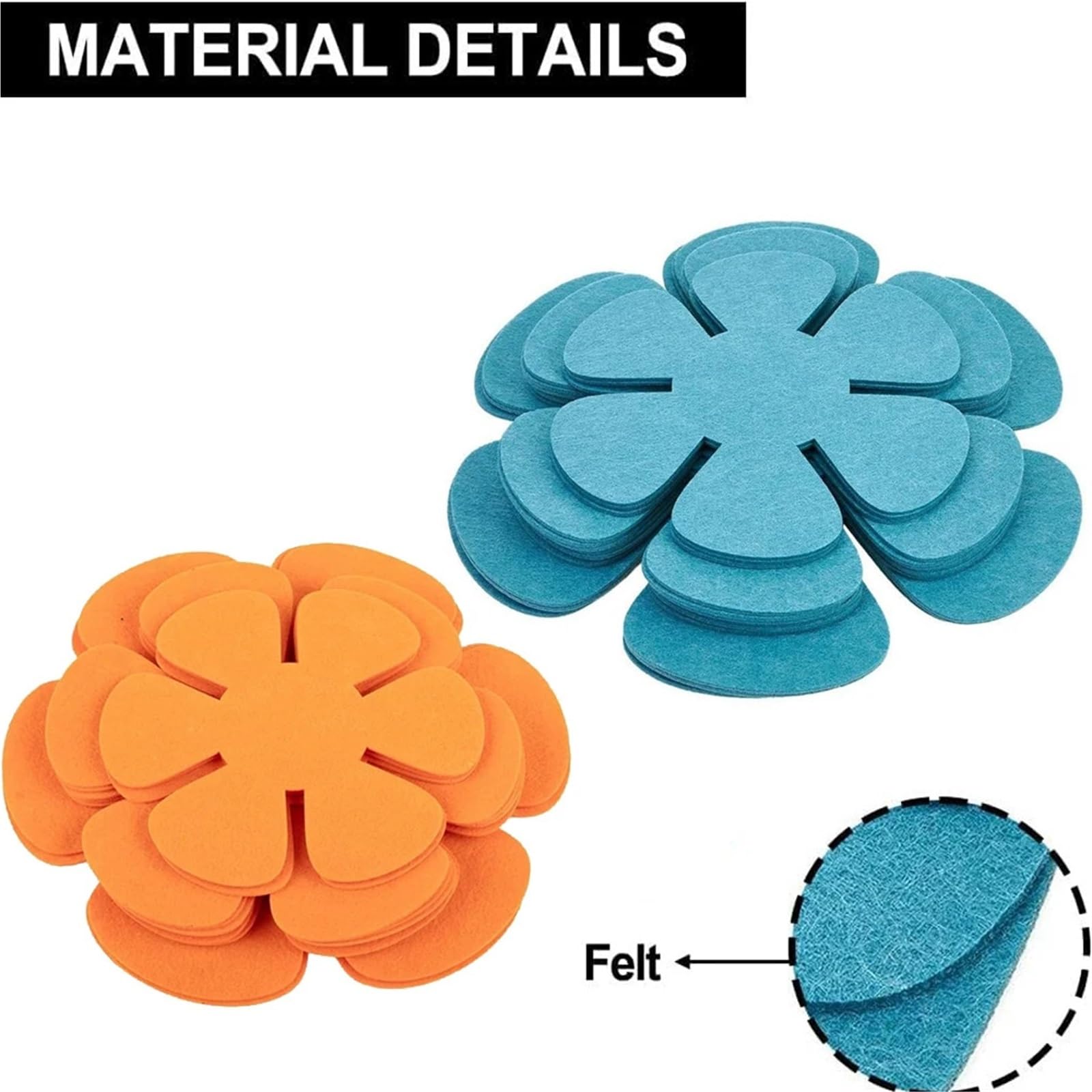 24 Uds. Protectores de ollas Fieltro Naranja, armarios organizados, Cacerola for apilar para la Cocina