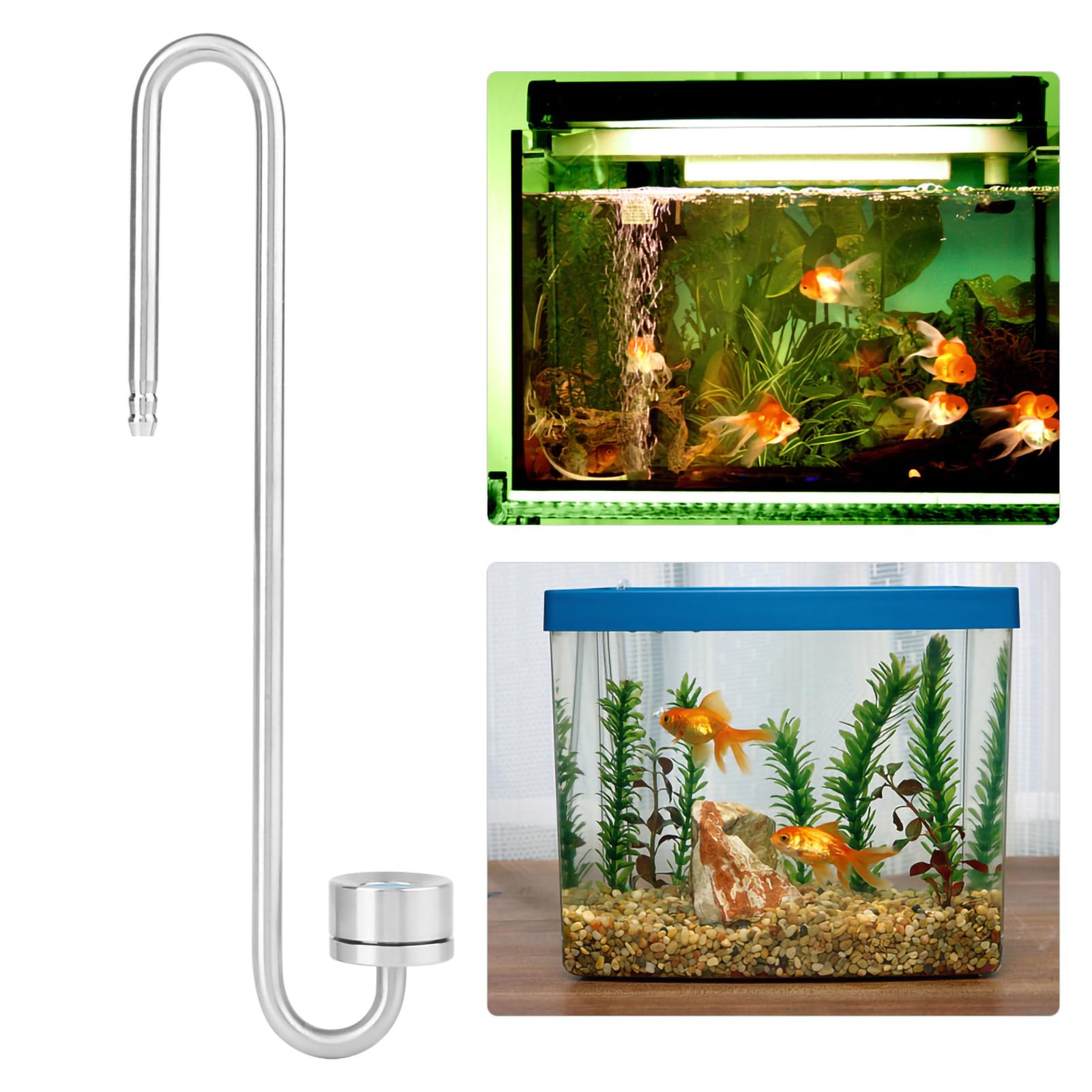 Diffusore Di CO2 Per Acquario, Diffusore Di Biossido Di Carbonio In Acciaio Inossidabile, Atomizzatore Per Impianti Di Acquari Per Pesci, Atomizzatore Di CO2, Per Piante (S