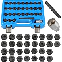 32PCS Wheel Locking Nut Key Kit Compatible with Mercedes-Benz, Anti-Theft Lug Nut Removal Tool Socket for Wheel Lock Nuts