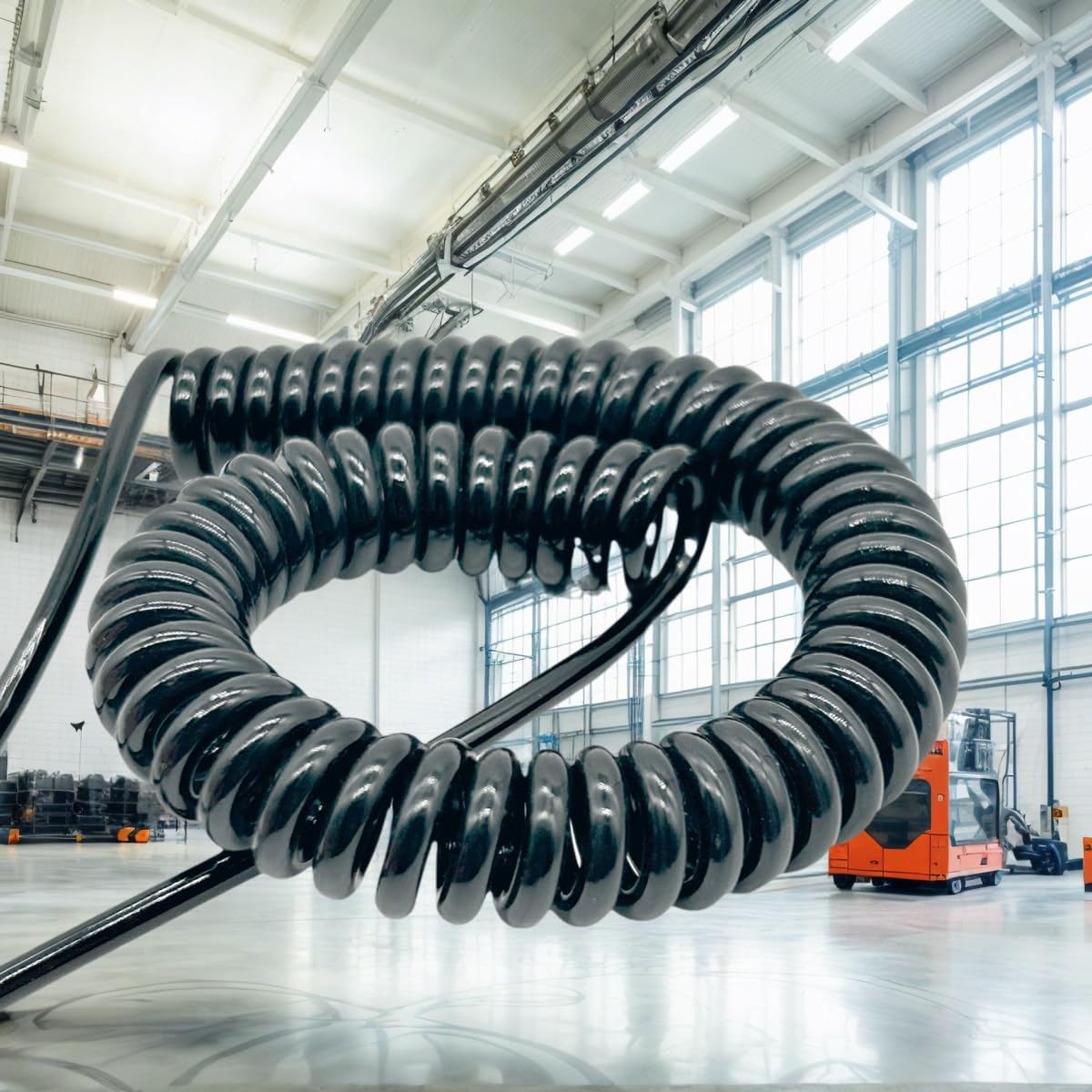 4-adriges Spiralkabel mit Feder, 2,5 mm2, Kabelleitung, 13 AWG, Elastizitätskabel, schrumpfbarer Teleskop-Industrie-Spiraldraht Stretch Flexibel(Stretch 3 Meters)