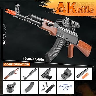 Gel Blaster Toy Gun High-Speed Gel Ball Blaster Automatic Blaster Sniper with Electric Mag for Adults 18+