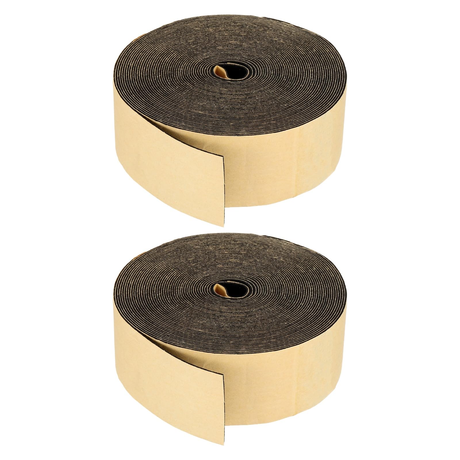 PATIKIL Foam Insulation Tape, 2Pcs 45mm W x 1mm t x 10 Meter Self Adhesive Weather Stripping Door Seal Strip for Door Window Air Conditioning, Black