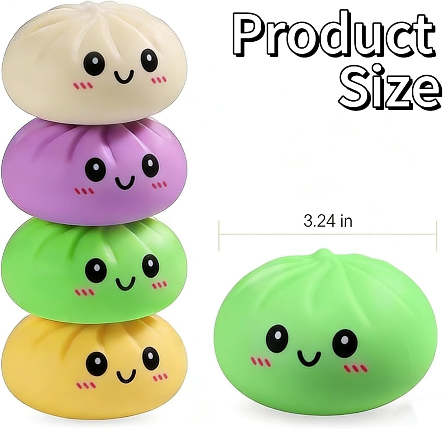 dumpling squishy mystery dumpling squishy stress balls fidget sensory toy soft squeeze decompression dough for adults (green)