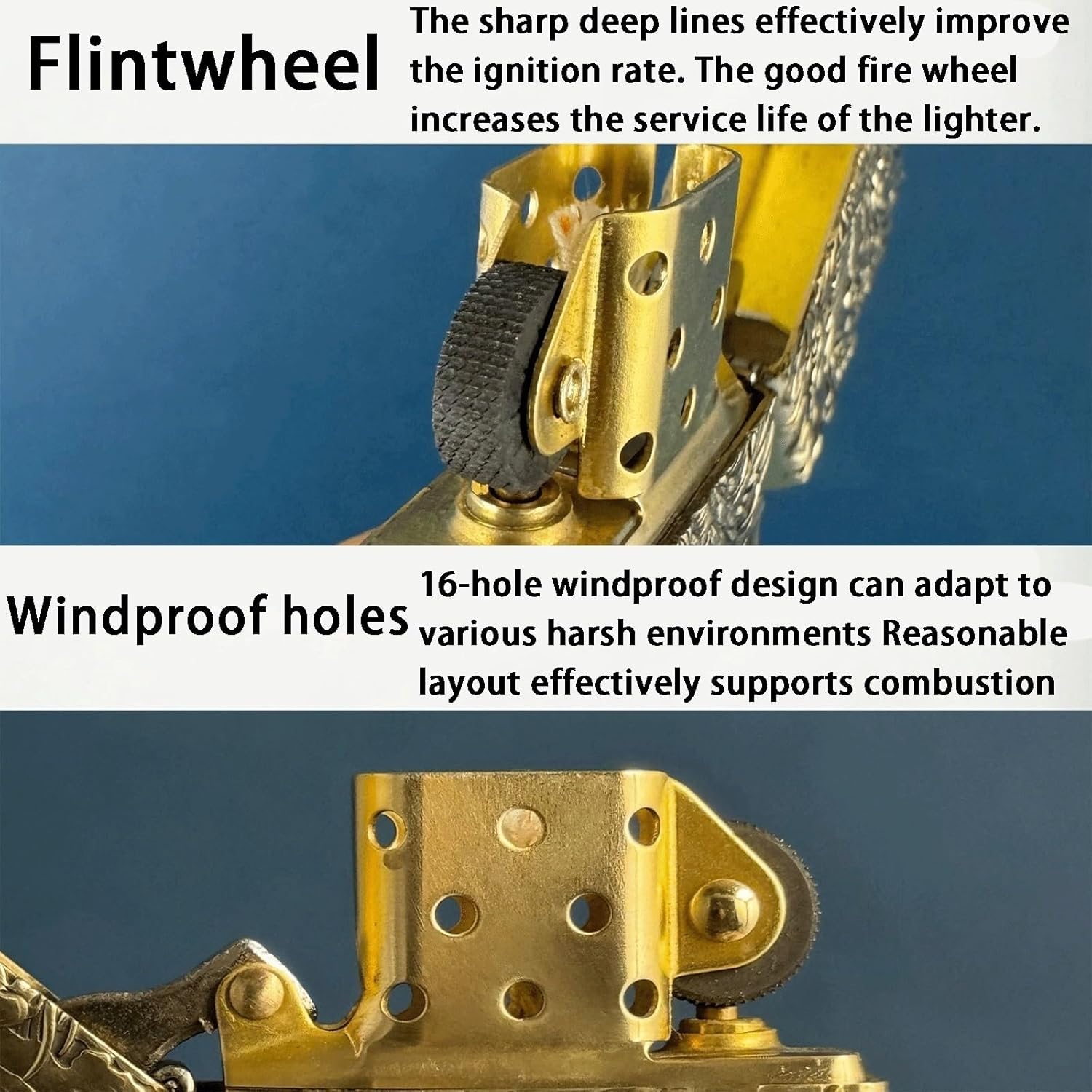 ヴィンテージレッド銅製防風灯油ライター、精巧な手彫りレリーフ、フリップトップ、詰め替え可能、ポータブル、アウトドア活動に最適、キャン