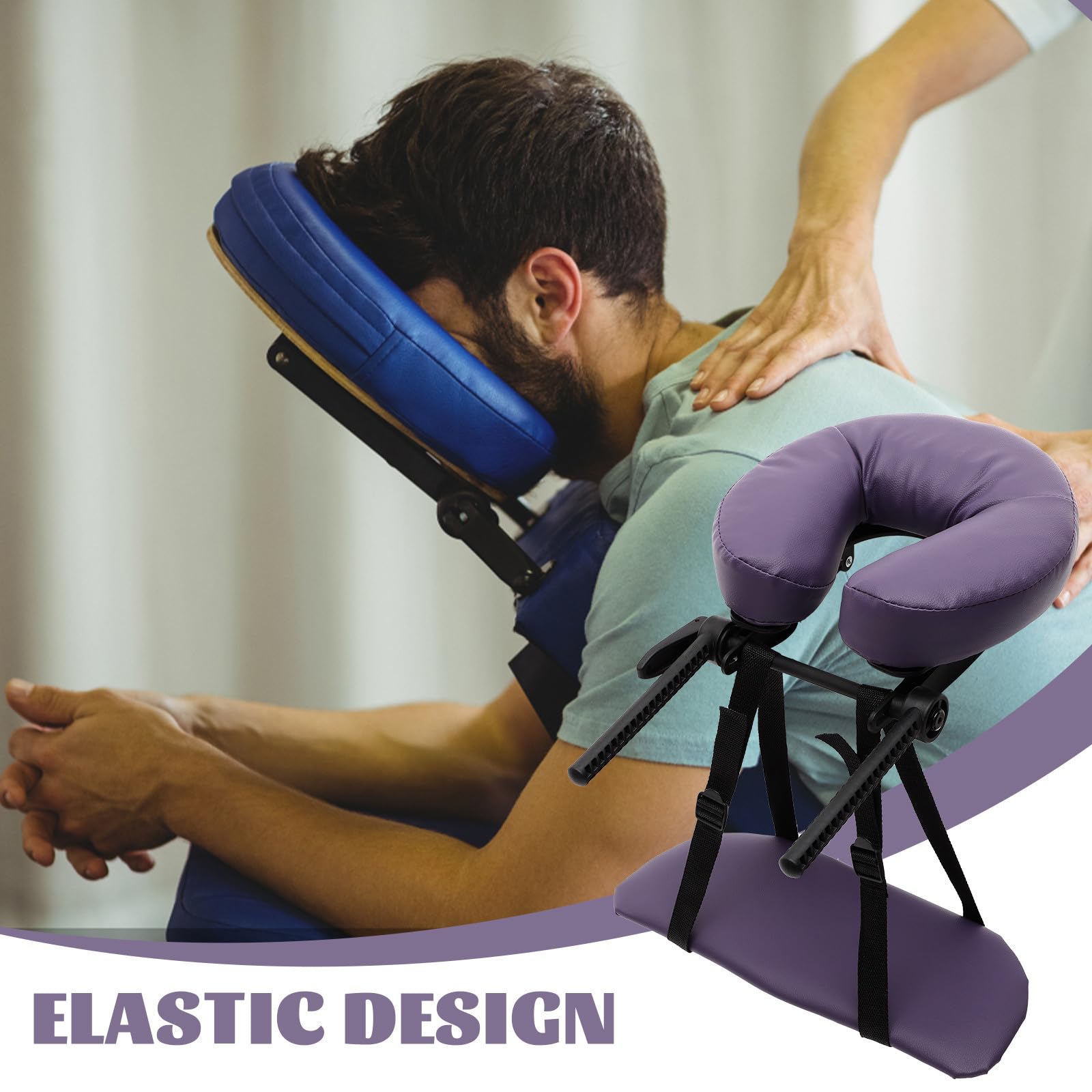 LIFKOME Cuscino Pelle a Lettino Massaggio Poggiatesta per U in Ergonomico e Forma di Pu Traspirante Amica della Pelle per Spa e Lettini Estetici