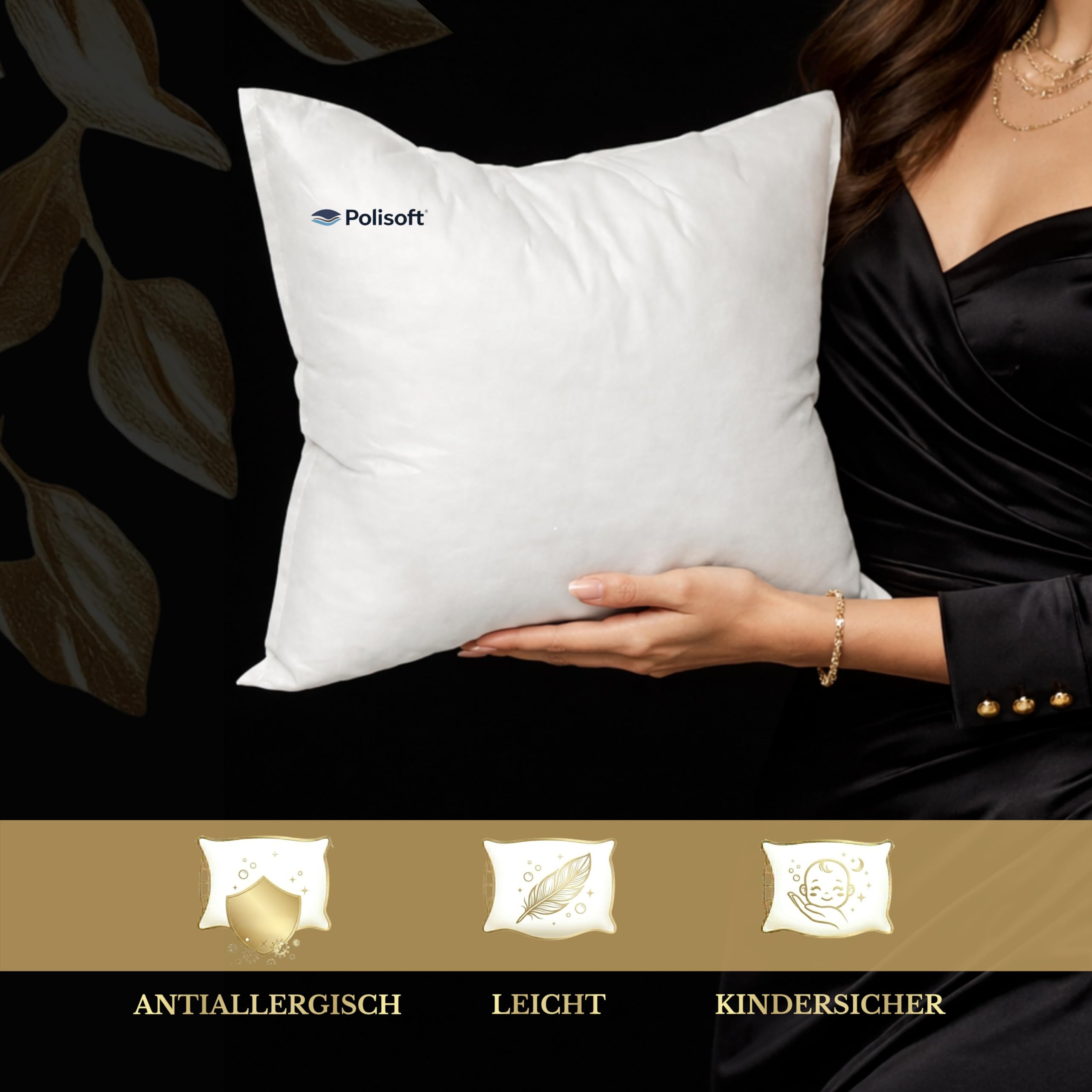 Kissenfüllung 40x40 cm, für Sofa und Bett, Flauschige Kopfkissen für das Schlafzimmer, Innenkissen, Füllkissen Ideal für Sofakissen, Zierkissen, Antiallergische, Weiß