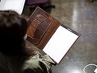 Vista 6 de OleksynPrannyk Leather Notepad holder Legal Junior Notebook Padfolio Holder Business Gift