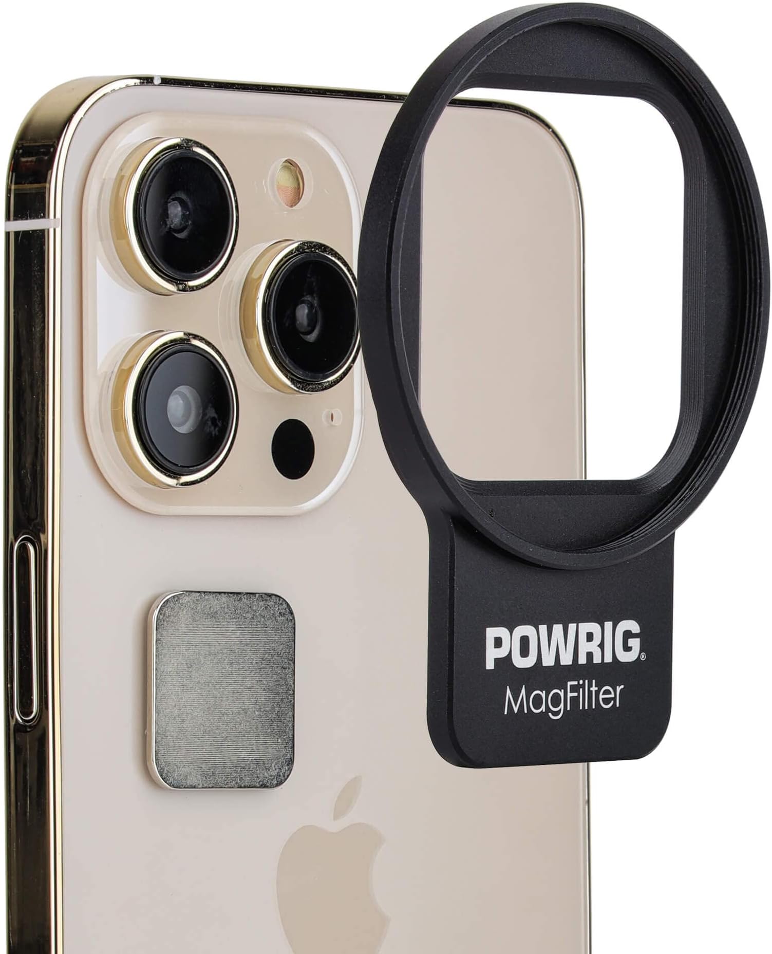 POWRIG 58mm Magnetic Camera Lens Filter Mount for iPhone 13/14 Pro Max - Minimalist Plastic Filter with UV Protection
