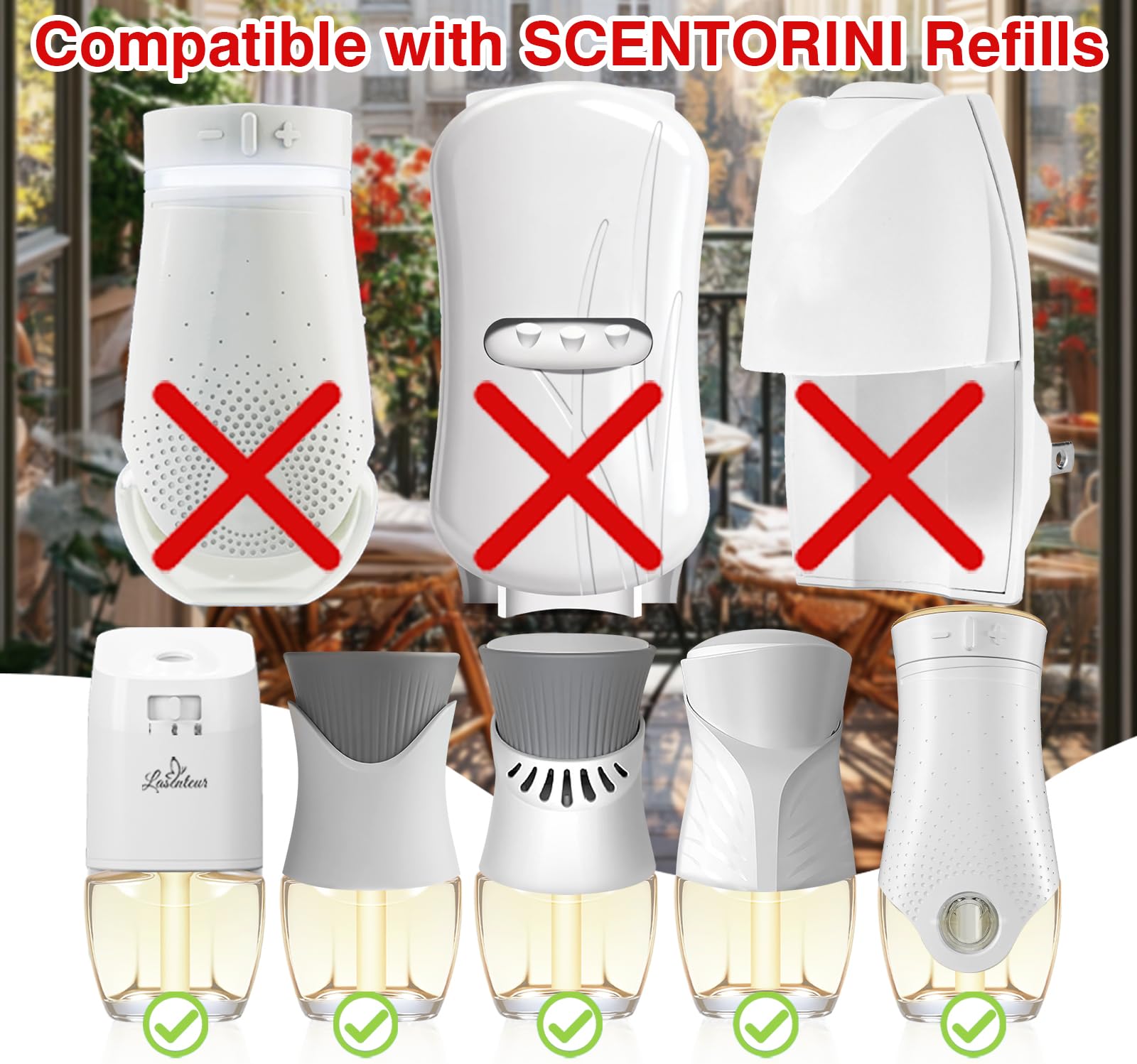 SCENTORINI Recambio para Ambientador Eléctrico, Fragancias de Citronella 12X19ML Aparato para Difusor Eléctrico Air Wick y para Glade, Fragancia para el Hogar y el Estudio