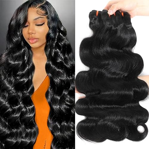 Piuneo 16A Raw Bundles Human Hair Body Wave, 3 Bundles