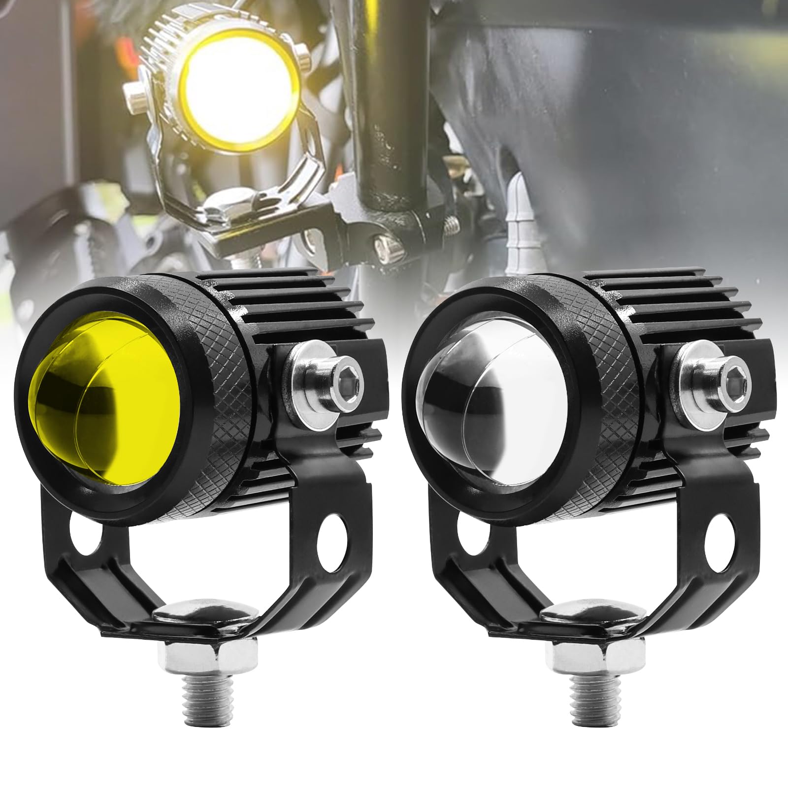 ☆ Ygmylandbb バイク用 LEDフォグランプ イ り＋スイッチ 329 Amazon | Ygmylandbb バイク用 LEDフォグランプ イカリング バイク