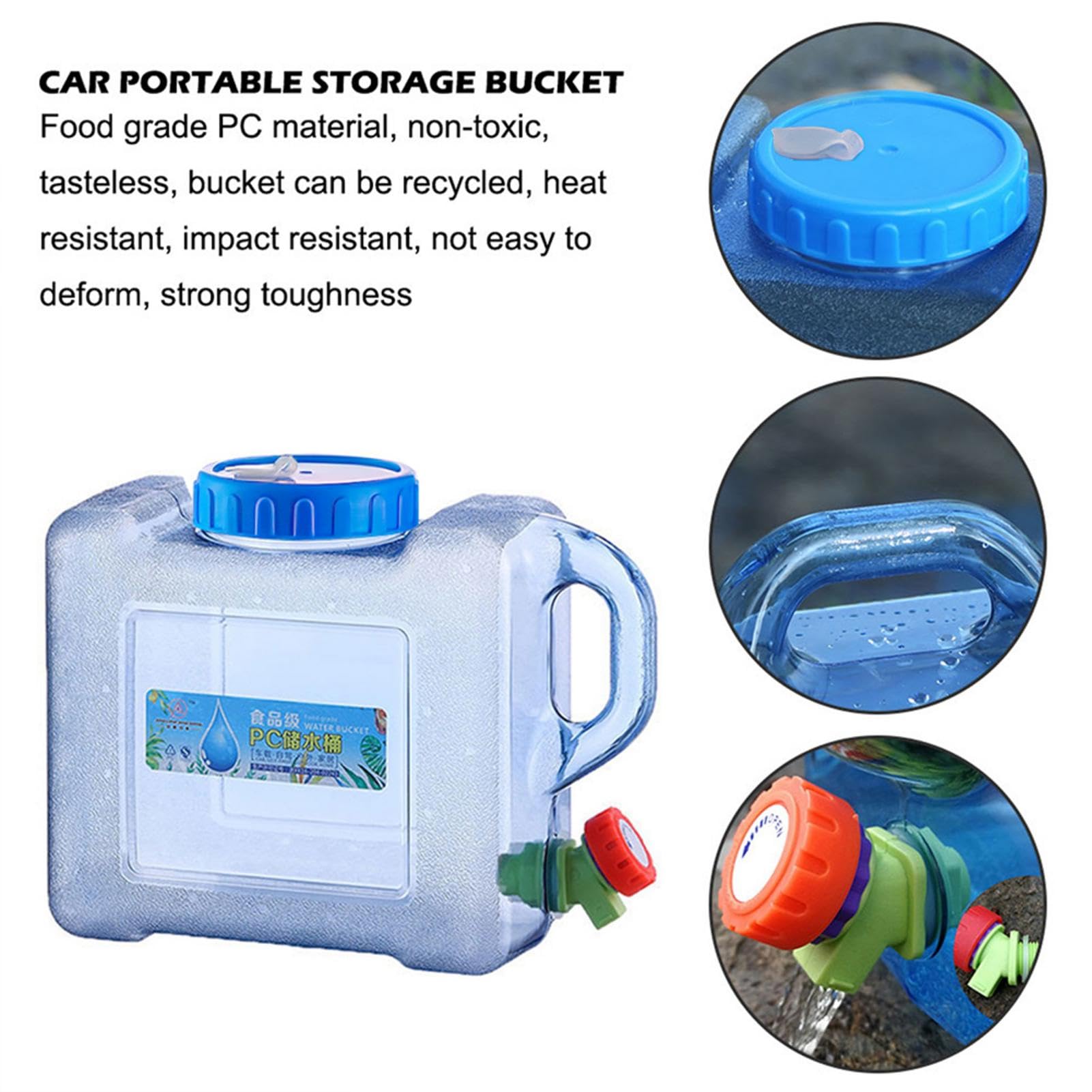 Contenitore Per Acqua Con Rubinetto, 5/8 Litri Tanica Per Acqua Con | Rubinetti, Tanica Per Acqua Da Campeggio, Secchio Per Acqua Con Maniglia, Serbatoio Per Acqua Potabile Per Cucina, campers, F