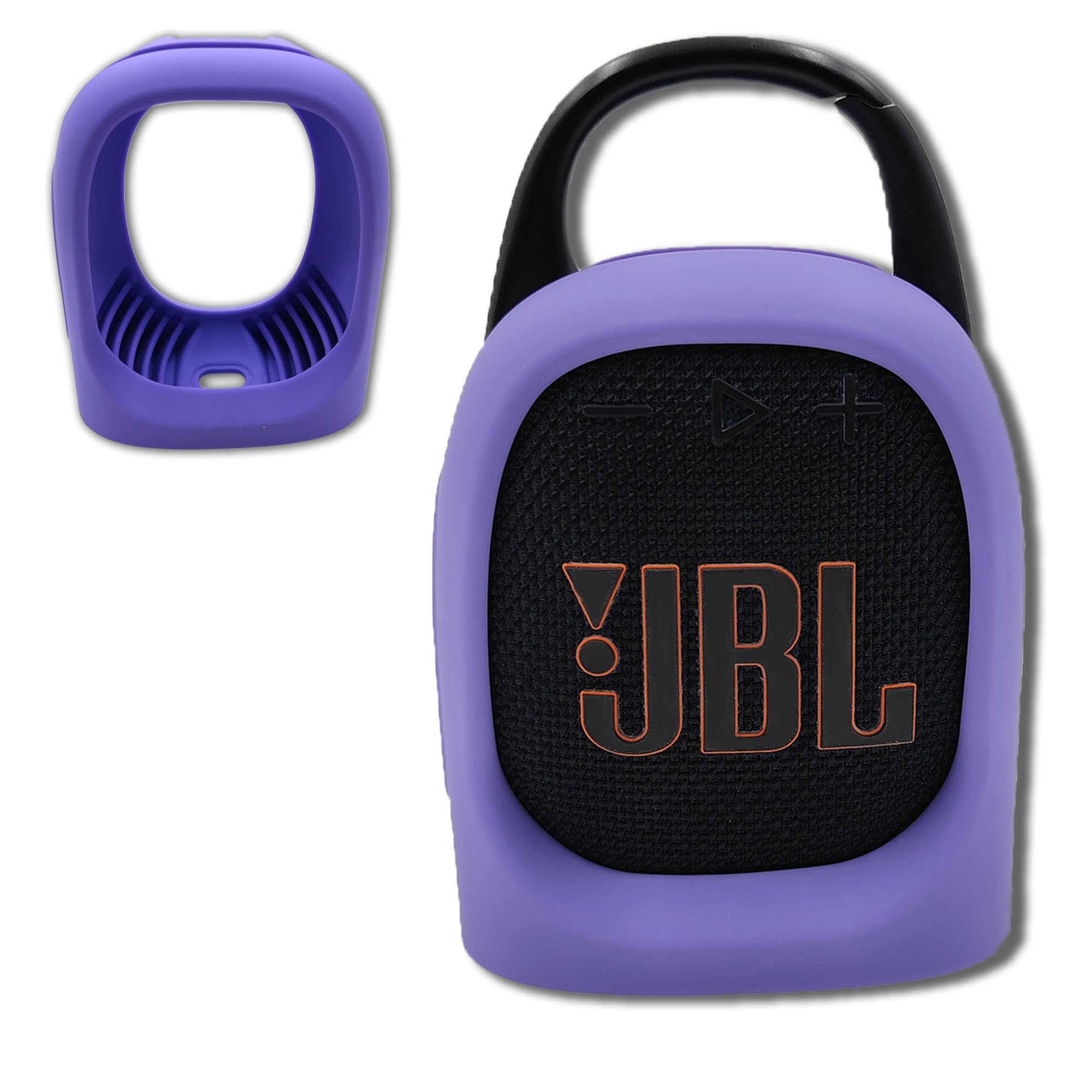 xcivi Silicone Cover Case for JBL Clip 5 - Ultra-Portable, Waterproof&Dustproof Bluetooth Speaker, Protective Soft Skin Sleeve for JBL Clip 5 Speaker Accessories(Only Case) (Purple)
