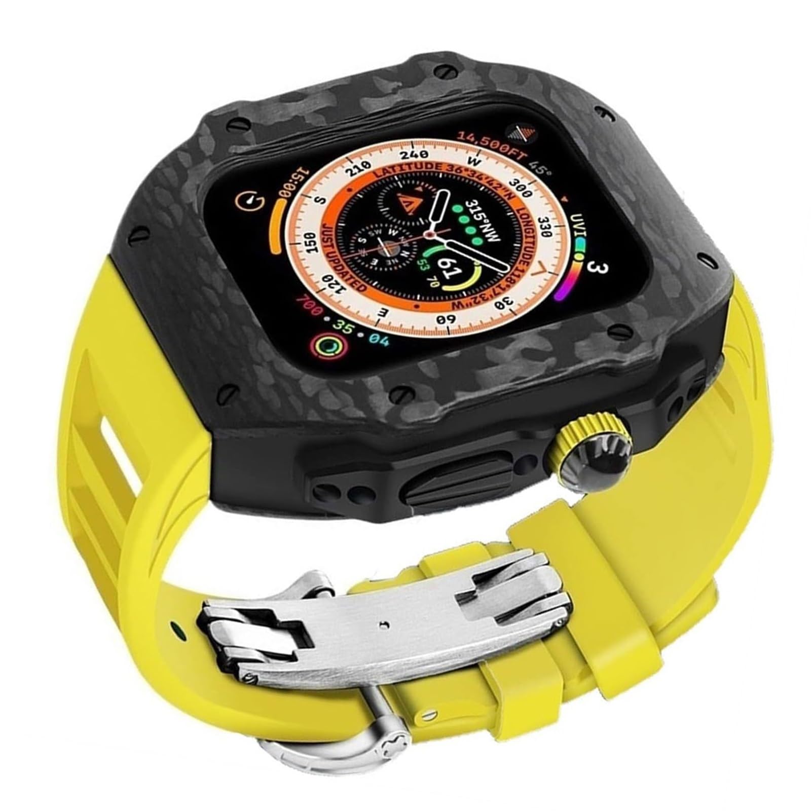 Boîtier montre fibre carbone 44mm et bracelet kit - 8