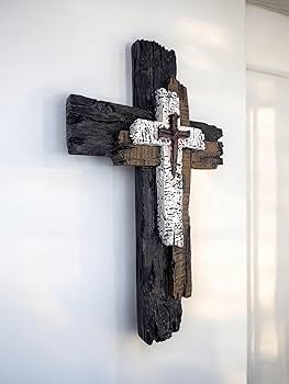 十字架　ウォールアート　ウォールデコ Amazon.co.jp: トップ真鍮装飾ウォールクロス – 12インチ 素朴な