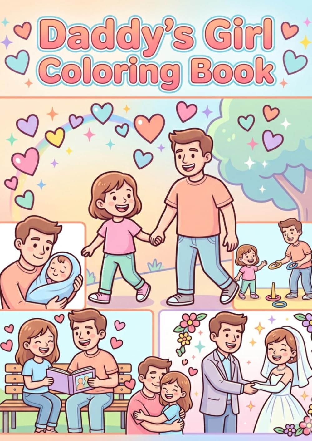 Daddy’s Girl Coloring Book: A Cute and Easy Father Daughter Coloring Book for Kids Ages 3–8 | Simple Family Moments, Love & Bonding Activity Book