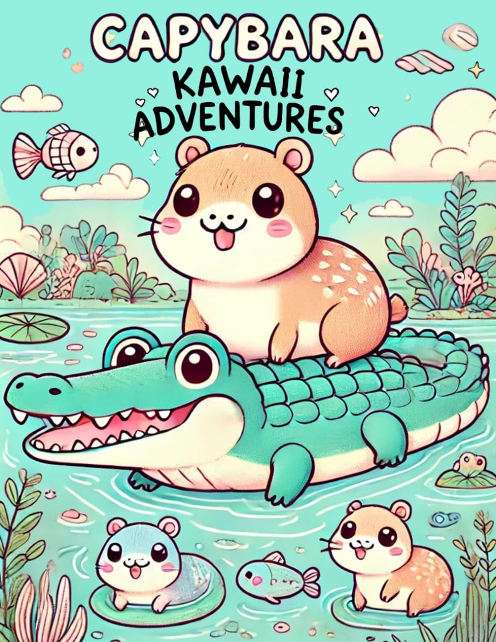 Capybara Kawaii Adventures: A Delightful Coloring Book for Kids