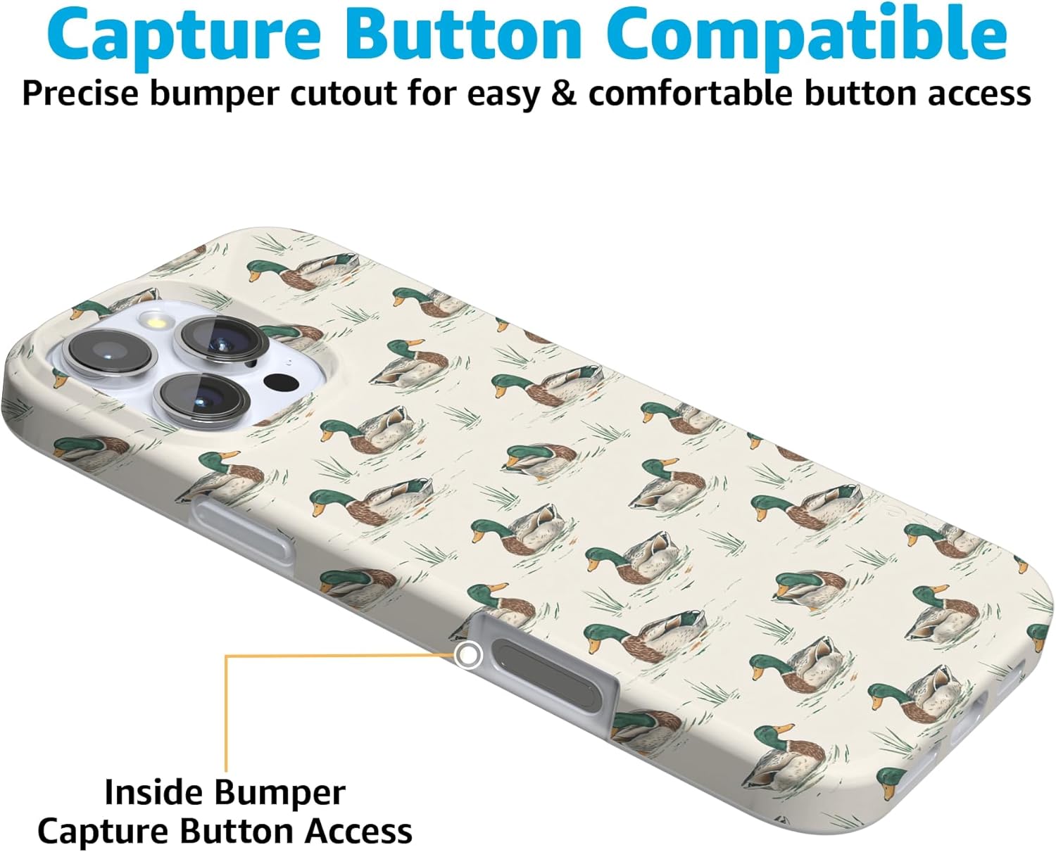 Casely iPhone 16 Pro Max Case | The Boyfriend Collection | Mallard & Co. | Compatible with MagSafe | Classic Ultra Slim Design