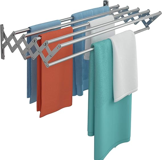 qurutma Wall Mounted Clothes Drying Rack, Accordion
