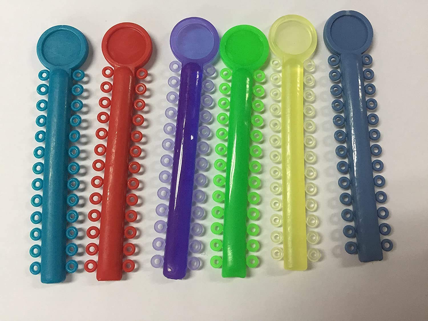 1040pcs Orthodontic Elastic Ligature Ties - 45 Color Assortment For Braces