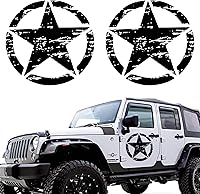 Vista 15 de x xotic tech Calcomanía gráfica de estrella áspera estilo ejército militar, adhesivo para decoración del capó, puerta, guardabarros, baúl