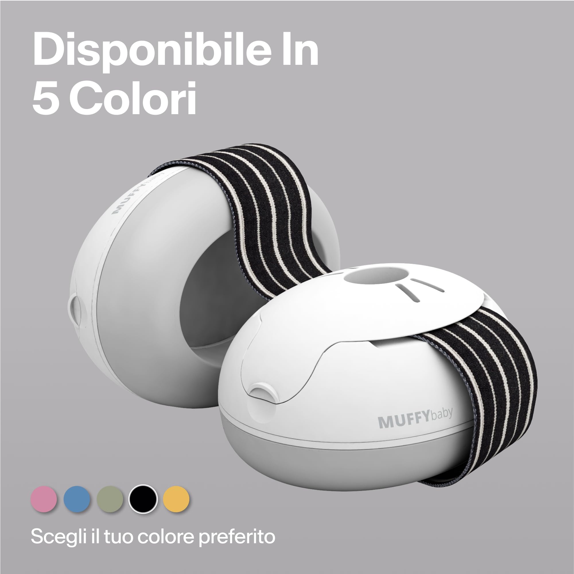 Cuffie Antirumore Per Bambini 0-5 Anni - Protezione Udito, Design 2 In 1, Archetto Regolabile E Morbido - Foto 3