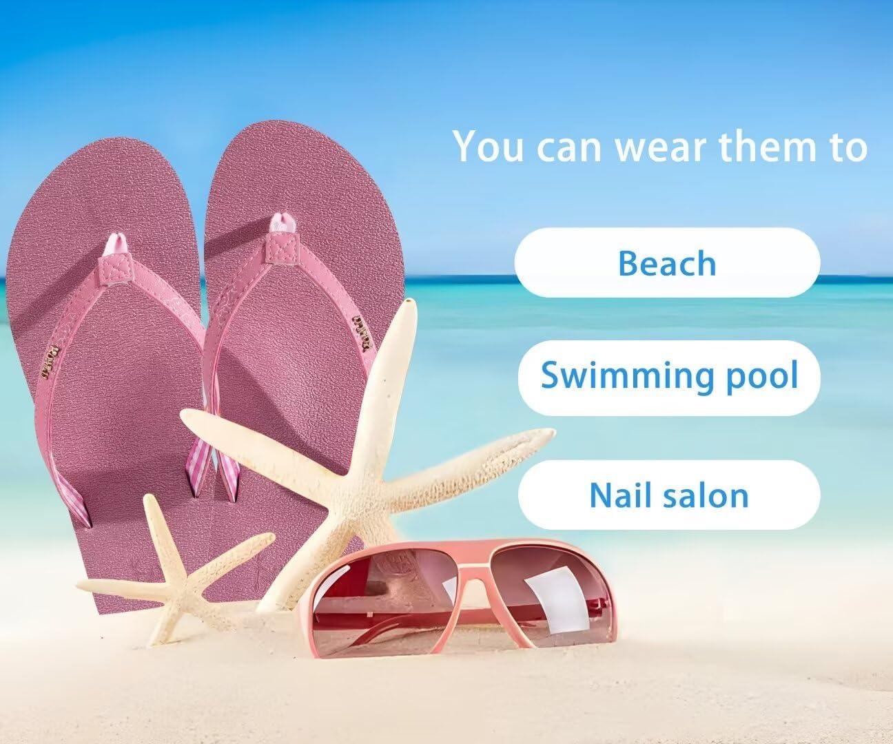 KuaiLu Womens Arch Support Flip Flops Comfortable Yoga Mat Slip on Summer Beach Walking Thong Cushion Sandals - Image 7