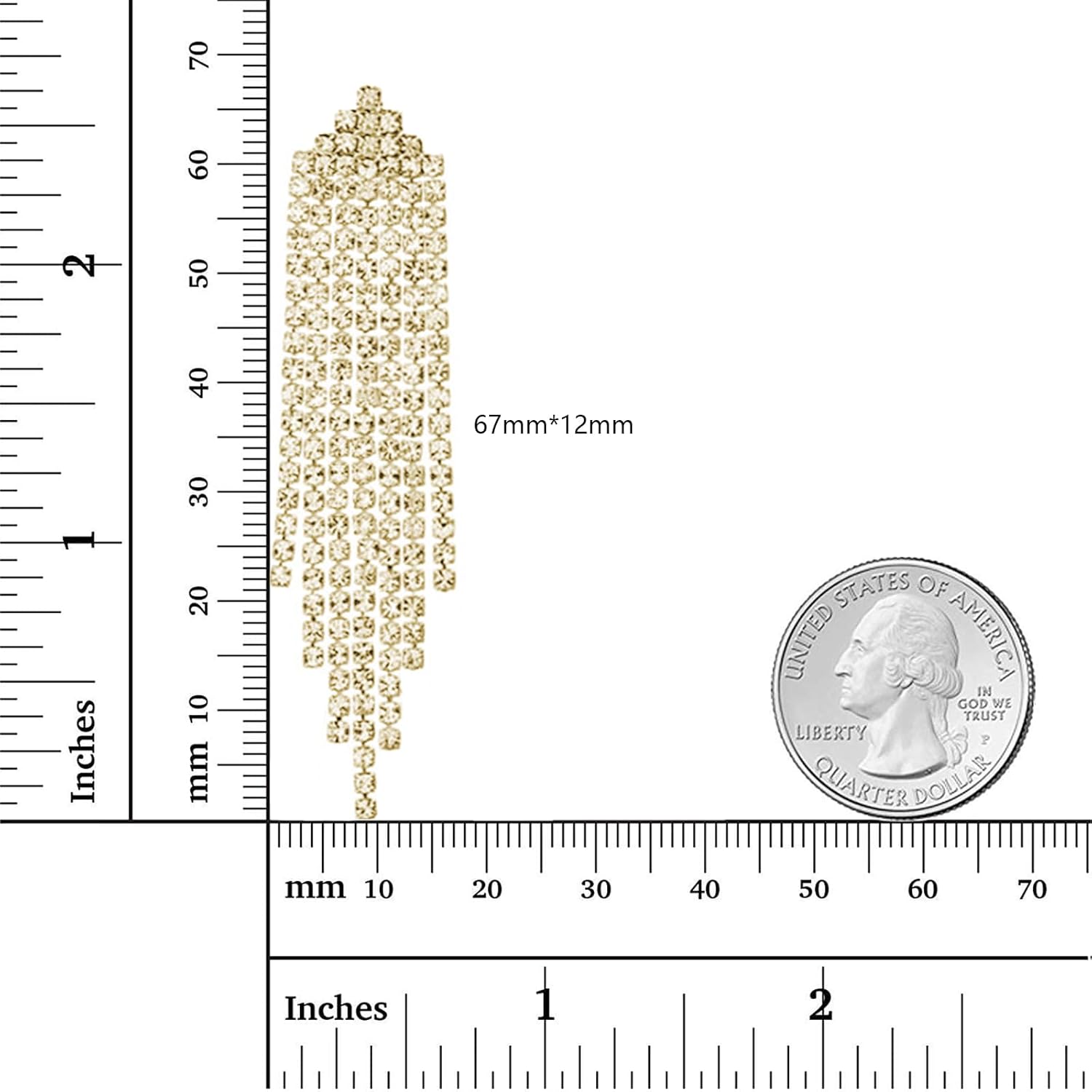 Rhinestone Earrings Dangling for Women Chandelier Statement Tassel Earrings Girls Silver Sparkly Drop Cubic Zirconia Crystal Earrings Long Dangle Costume Jewelry - Image 2