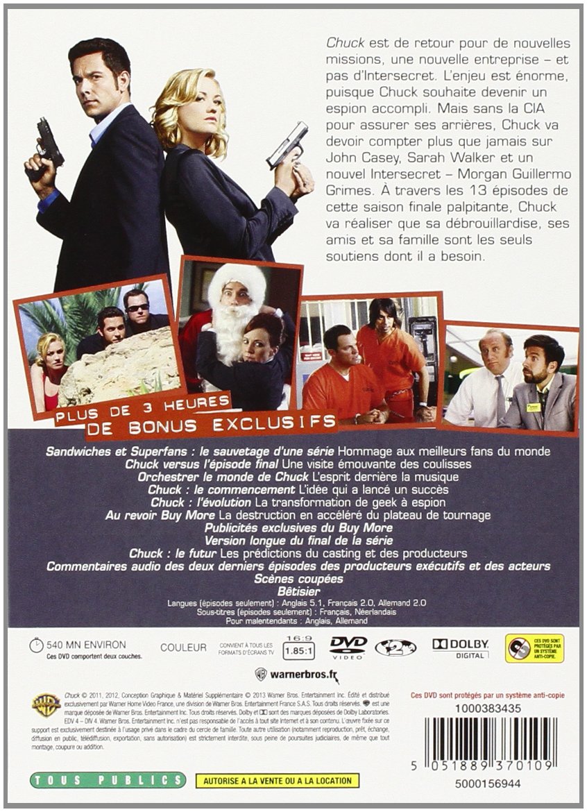 Chuck - Saisons 1-5 - L'intégrale de la Série - Coffret DVD