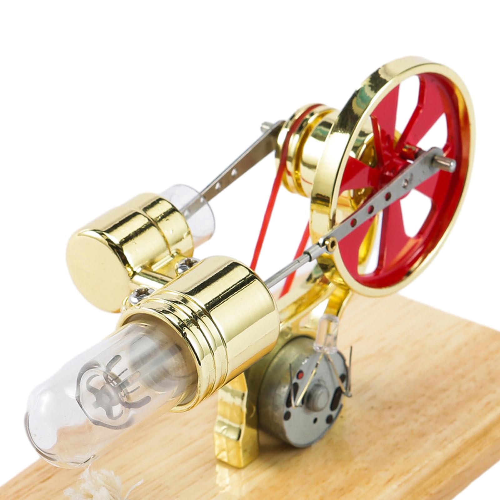 Kits de Modelos de Motores, Regalo Creativo, Motor Eléctrico de de Aire Caliente, Juguete Educativo Colorido para La Enseñanza de Ciencias, Oro