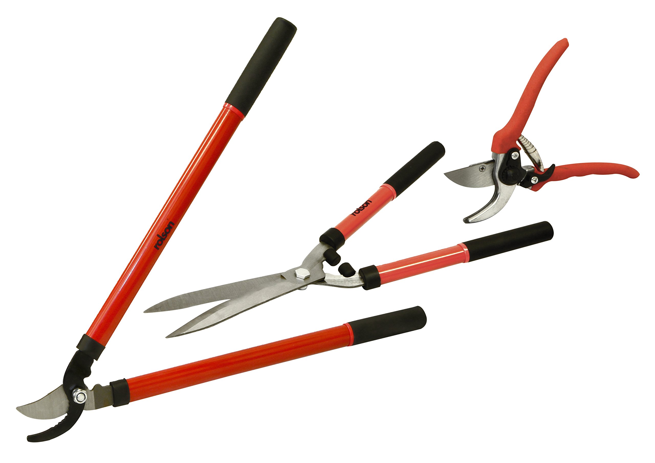 Rolson 82410 3 pc Bypass Lopper, Grass Shears & Pruner